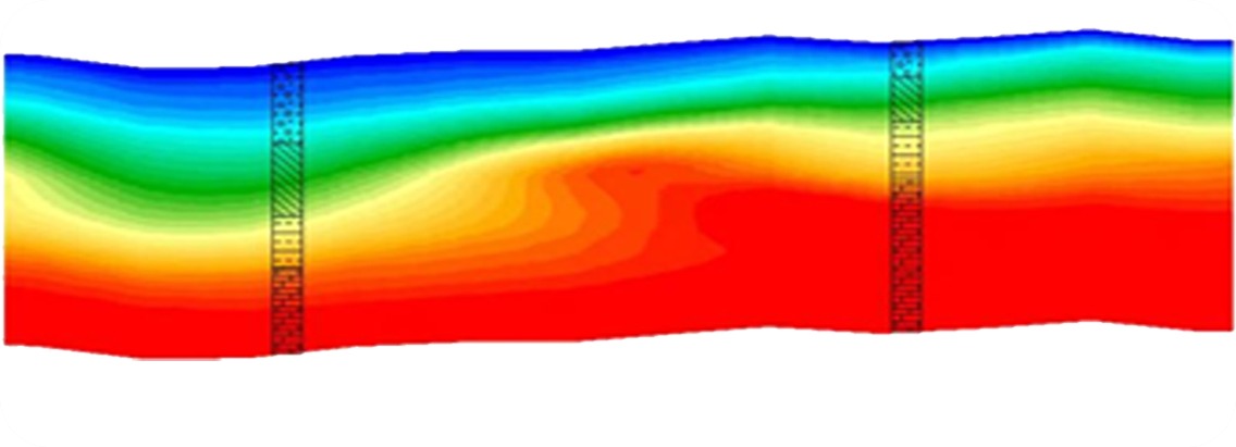 白銀地基勘察，成果與鑽孔資料較為一致